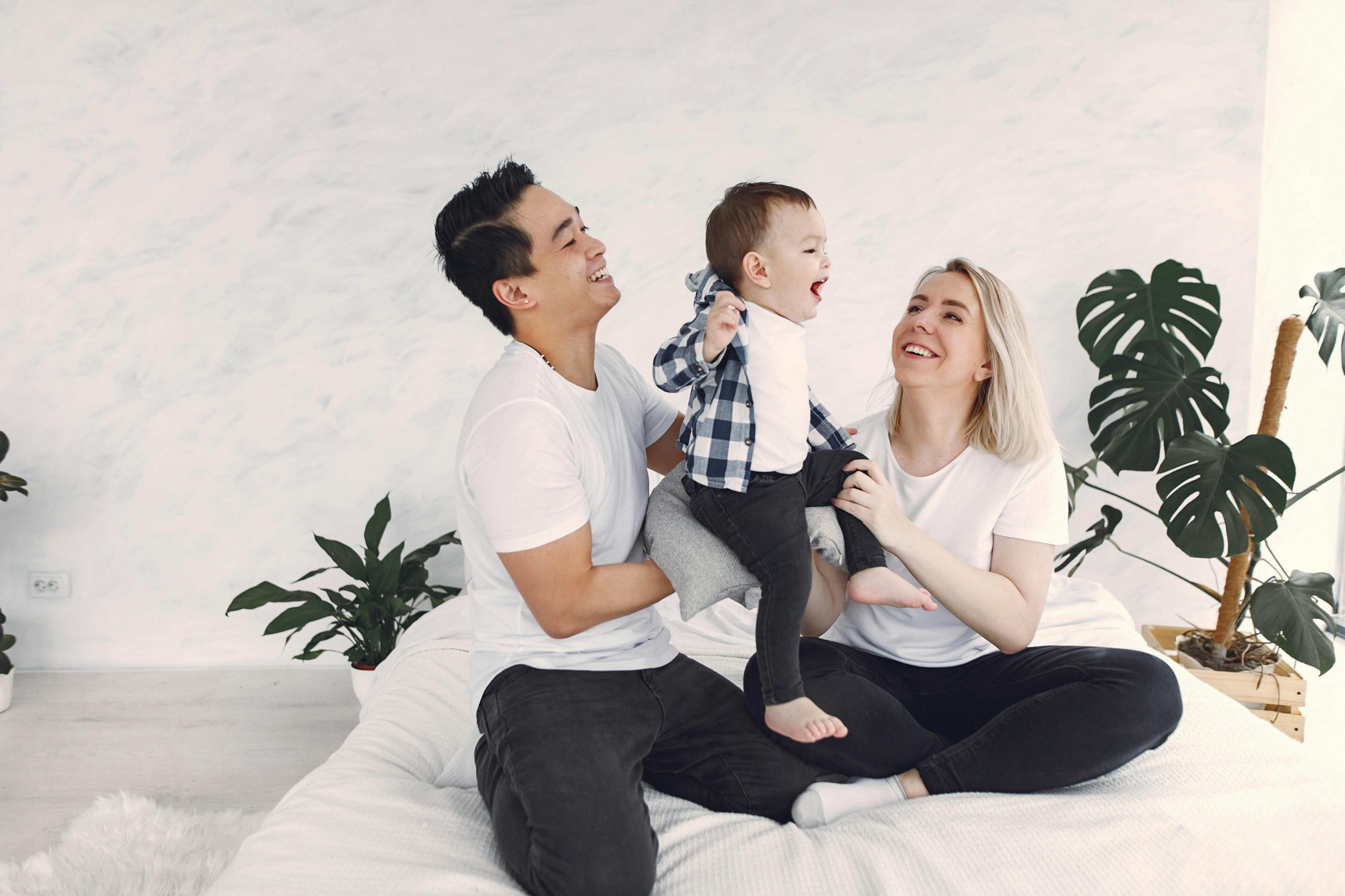 parents in a happy frame with their child
